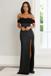 Couture Enchantment Off Shoulder Maxi Dress