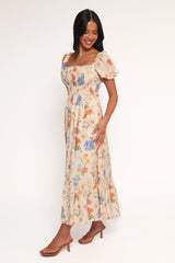 Cecelia Puff Sleeve Maxi Dress - Floral
