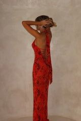 Azores Maxi Dress Scarlet Mirage