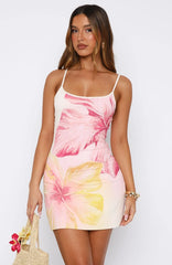 Maybe Later Mini Dress Oasis Bloom