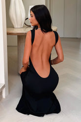 Elai Open Back Maxi Dress - Black