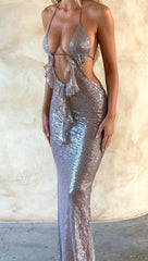 Mirror Maxi Dress Tan