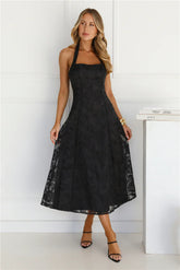 Disco Daze Halter Midi Dress