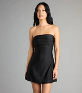 No Effort Drama Lace-Up Mini Dress