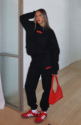 With Love In The Moment Sweatpants Black