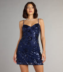 All Eyes On You Sequin Bow Mini Dress