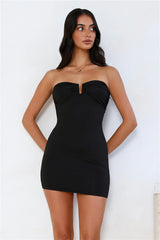 Demand Attention Strapless Mini Dress