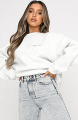 Steal Your Heart Oversized Sweater Grey Marle