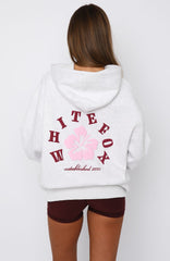 Keep Blooming Oversized Hoodie Grey Marle