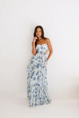 Bloom Spell Strapless Maxi Dress