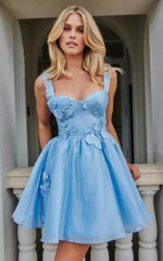 Amalie The Label - Lilou Flower Detail Corset Mini Dress